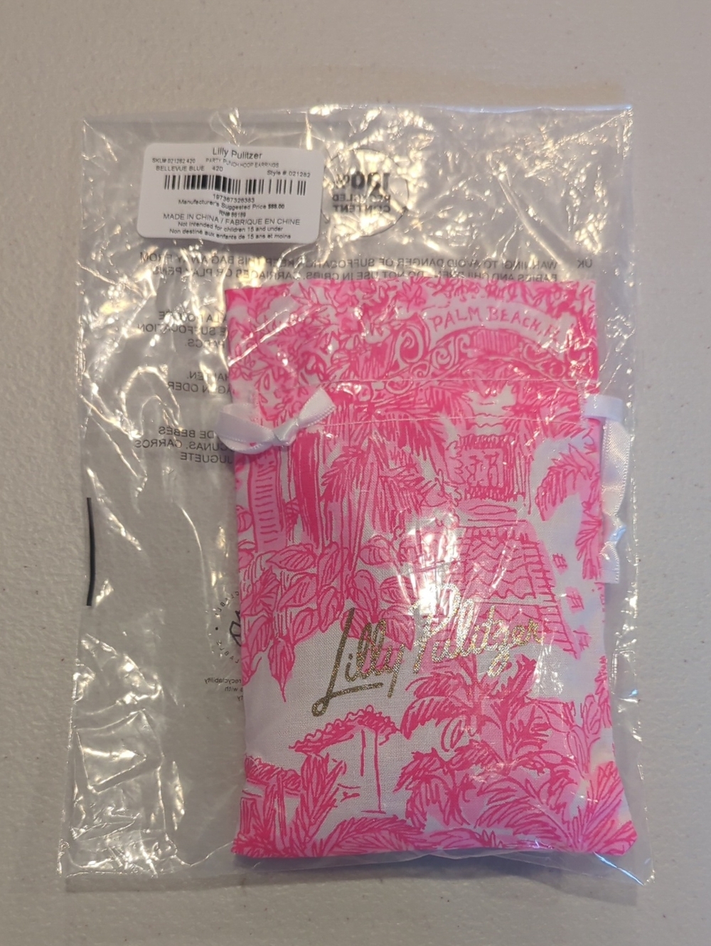 NWT Lilly Pulitzer Party Punch Hoop Earrings